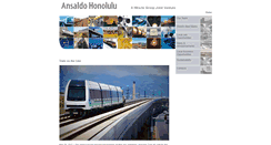 Desktop Screenshot of ansaldohonolulurail.com